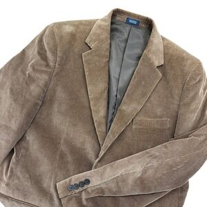 Saddlebred Mens Brown Corduroy Two Button Blazer Jacket Size 42L Classic